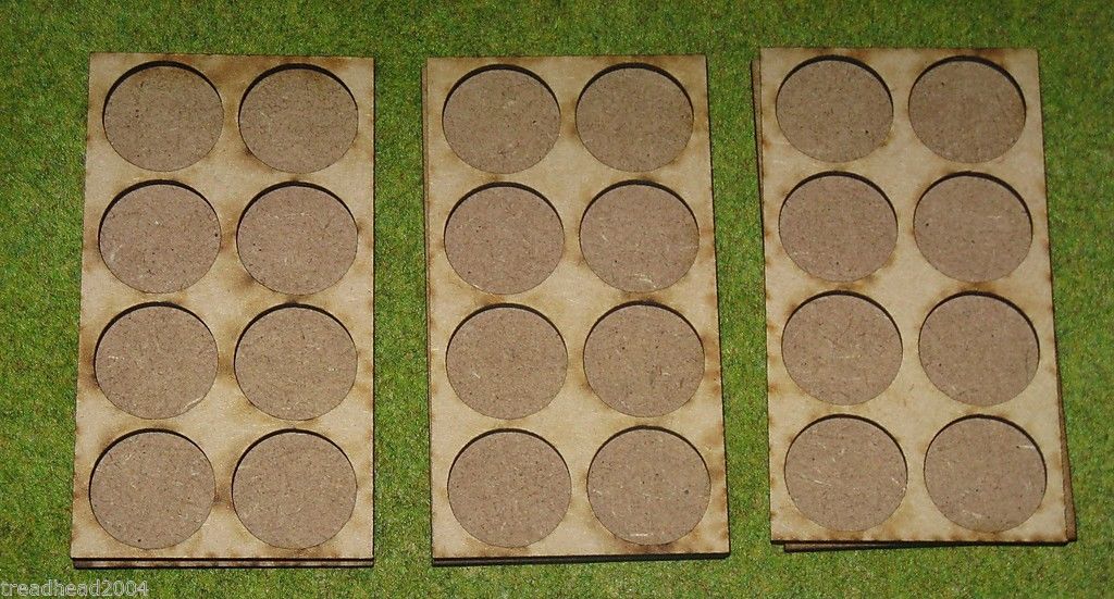 20mm Infantry Bases 40K Laser cut MDF Pack of 3 Warhammer Movement Tray 5x1 