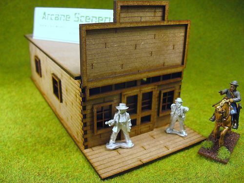 Old West Cowboy Medium Building Pitched Roof Upgrade kit 25mm 28mm Terrain ... 