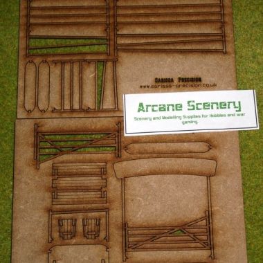 Old West Cowboy WESTERN TOWN 6 Buildings plus Corral pack 25mm 28mm Sarissa
