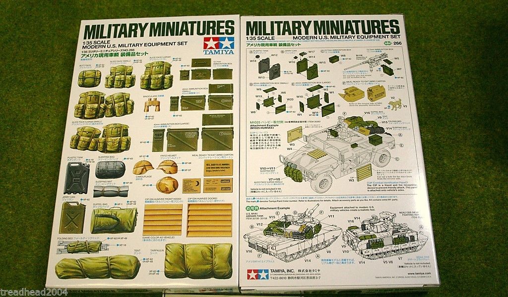 Tamiya MODERN U.S. MILITARY EQUIPMENT SET 1/35 Scale Kit 35266 ARCANE