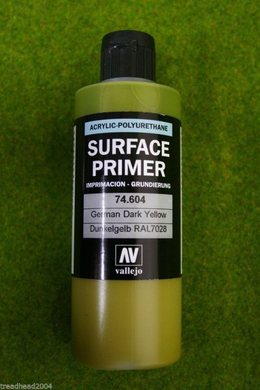 Vallejo Model Air 200 mls PRIMER GERMAN DARK YELLOW 74604 Acrylic